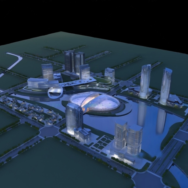 建筑鸟瞰3D模型